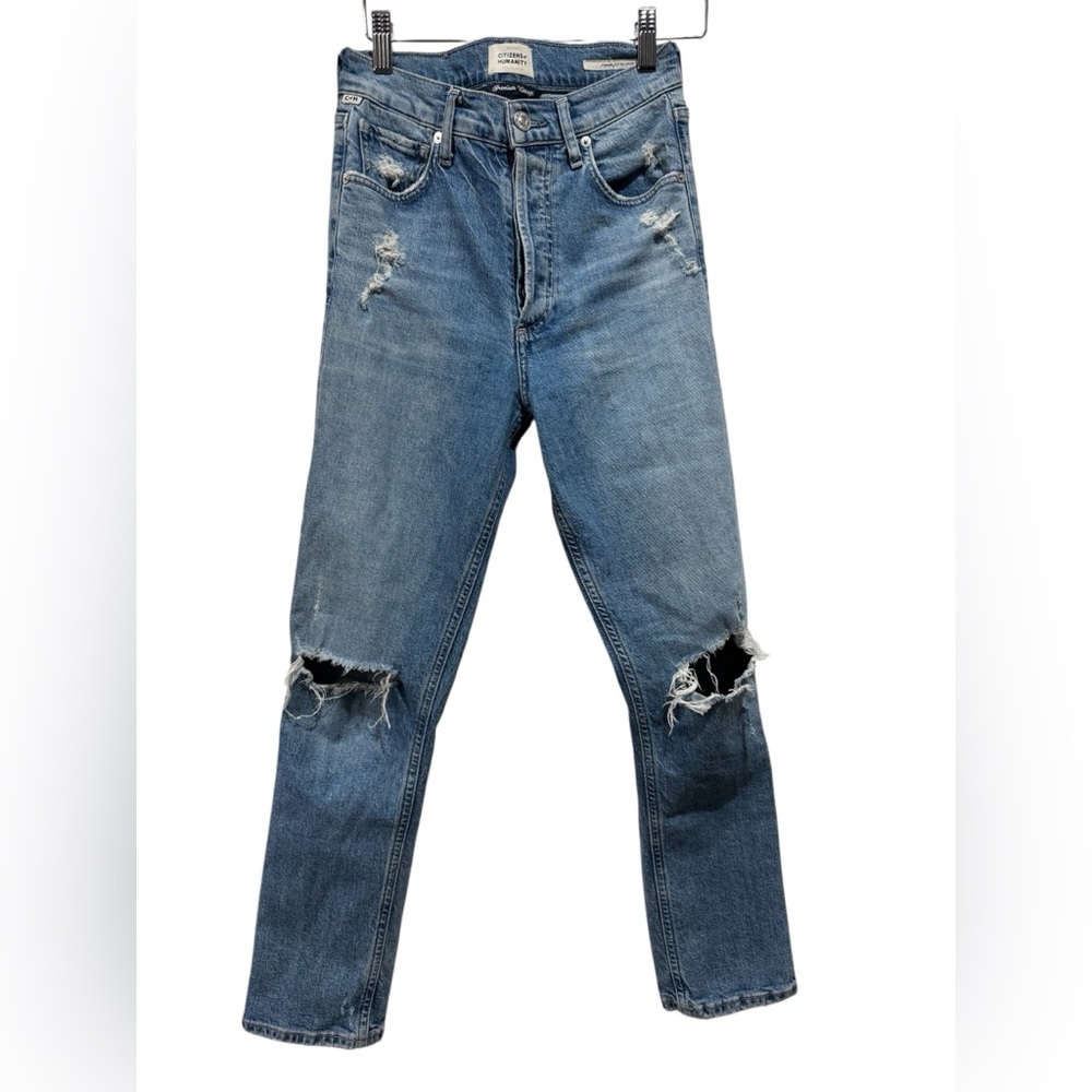 Citizens Of Humanity Blue Straight Leg Jeans Classic Style #277